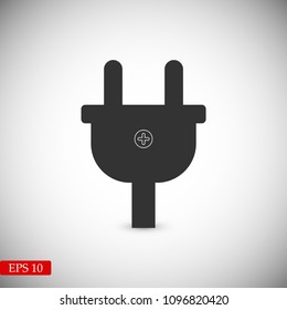 Plug vector icon stock vector illustration flat design