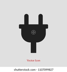 Plug vector icon stock vector illustration flat design