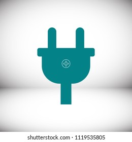 Plug vector icon stock vector illustration flat design