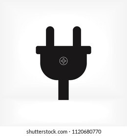 Plug vector icon stock vector illustration flat design
