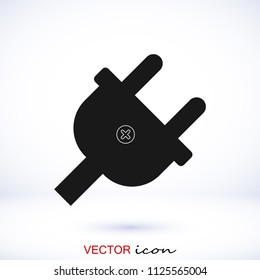 Plug vector icon stock vector illustration flat design