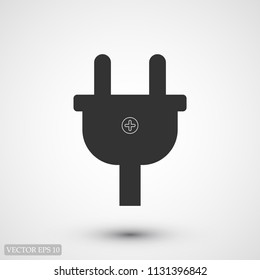 Plug vector icon stock vector illustration flat design