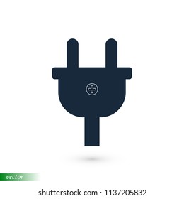 Plug vector icon stock vector illustration flat design