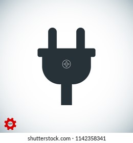 Plug vector icon stock vector illustration flat design