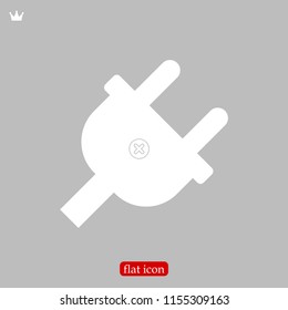 Plug vector icon stock vector illustration flat design
