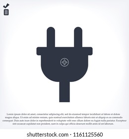 Plug vector icon stock vector illustration flat design