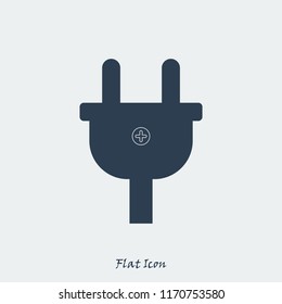 Plug vector icon stock vector illustration flat design