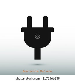 Plug vector icon stock vector illustration flat design