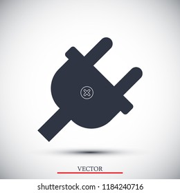 Plug vector icon stock vector illustration flat design