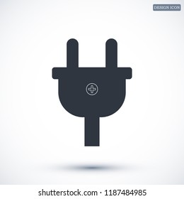 Plug vector icon stock vector illustration flat design