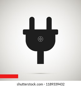 Plug vector icon stock vector illustration flat design
