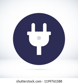 Plug vector icon stock vector illustration flat design