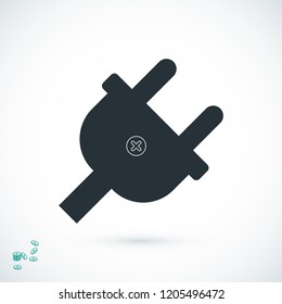 Plug vector icon stock vector illustration flat design