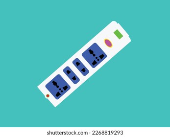 Plug vector. Outlet vector. Power strip safety, short circuit from full plug. Plug vector. Outlet vector. Power strip safety, short circuit from full plug in 5-outlet power strip. Dangerous from short