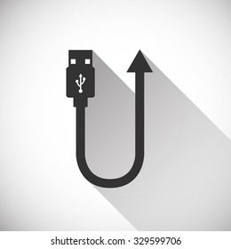 Plug Wire Cable USB Computer vector illustration