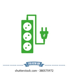 plug, wire ,socket vector illustration
