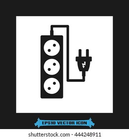 plug, wire, socket vector illustration eps10