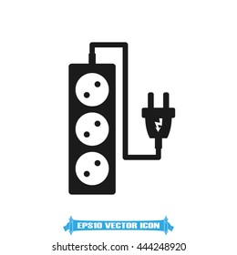 plug, wire, socket vector illustration eps10