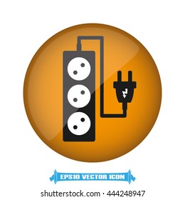 plug, wire, socket vector illustration eps10