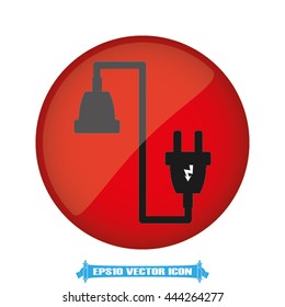 plug, wire, socket vector illustration eps10.
