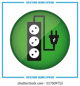 plug, wire, socket vector illustration