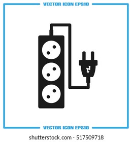 plug, wire, socket vector illustration