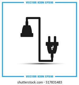 plug, wire, socket vector illustration eps10.