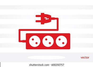 plug, wire, socket vector illustration