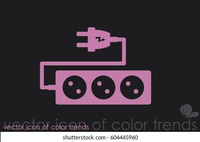 plug, wire, socket vector illustration