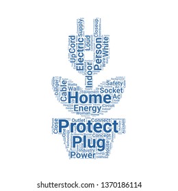 plug word cloud. tag cloud about plug