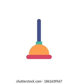 pluger  icon vector flat design. colored tool icon, isolated on white background