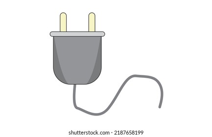 plug-in adapter wire disconnection  unplugged vector illustration