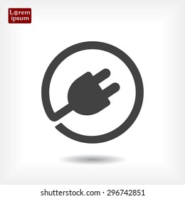 Plug-in, Electrical Plug Vector Icon 10 EPS