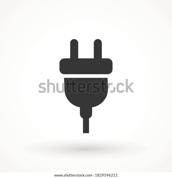 Plug-in, electrical\
vector icon Plug electric cable wire icon logo isolated sign symbol\
vector illustration