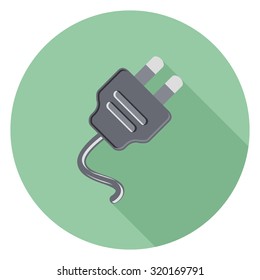 plug-in flat icon with shadow