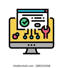 plugin program color icon vector. plugin program sign. isolated symbol illustration