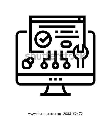 plugin program line icon vector. plugin program sign. isolated contour symbol black illustration