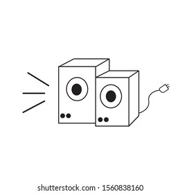Plug-in speakers for music listening
