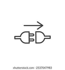 PLUG-In stroke icon in black