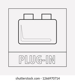 Plugins icon line element. Vector illustration of plugins icon line isolated on clean background for your web mobile app logo design.