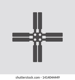 Plugs for connecting electro wiring icon in flat style.Vector illustration.	