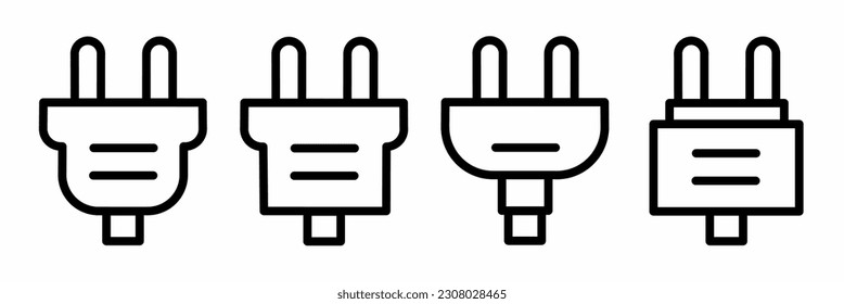 Los enchufes. Icono de enchufe eléctrico. Vector de material.