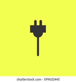 Plugs icon flat. Black pictogram on white background. Vector illustration symbol and bonus button