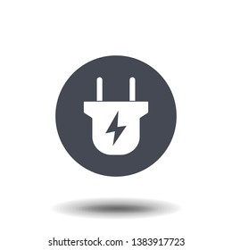 Plugs icon. Modern simple icon style for graphic and web design, logo. EPS10
