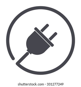 Plugs icon on white background.