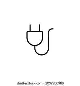 Ilustración vectorial de icono de enchufes, estilo lineal aislado en fondo blanco
