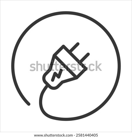 Plugs Icon Vector Illustration Outline
