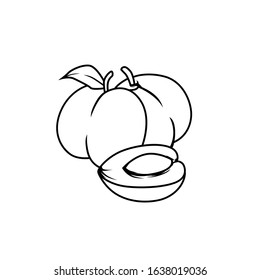 Plum black and white vector for all purpose
