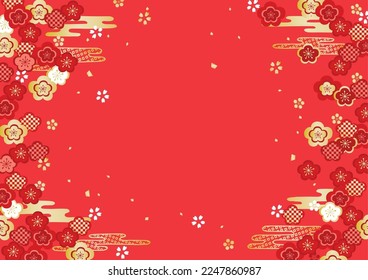 
Ilustración vectorial de fondo de la flor de ciruela.