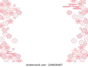 
Ilustración vectorial de fondo de la flor de ciruela.